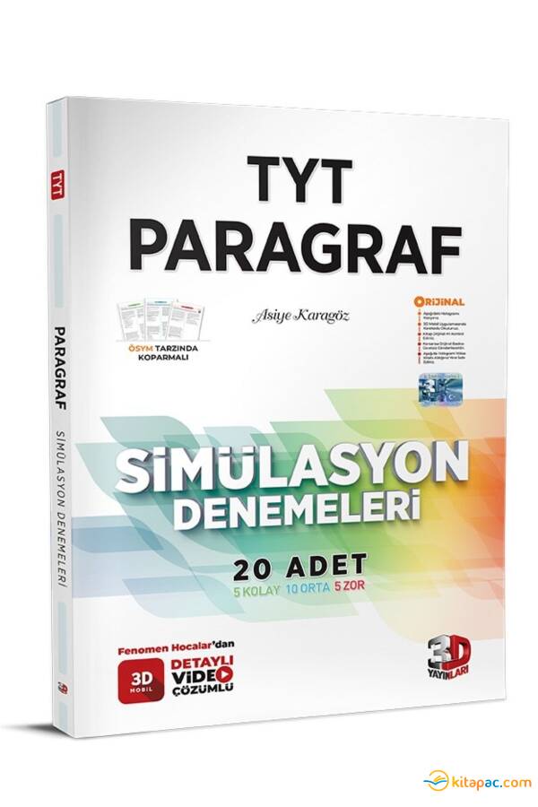 3D TYT PARAGRAF SİMÜLASYON DENEMELERİ - 1