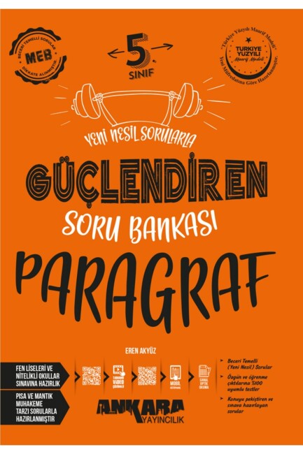 ANKARA 5.Sınıf PARAGRAF GÜÇLENDİREN SORU BANKASI - ANKARA YAYINLARI