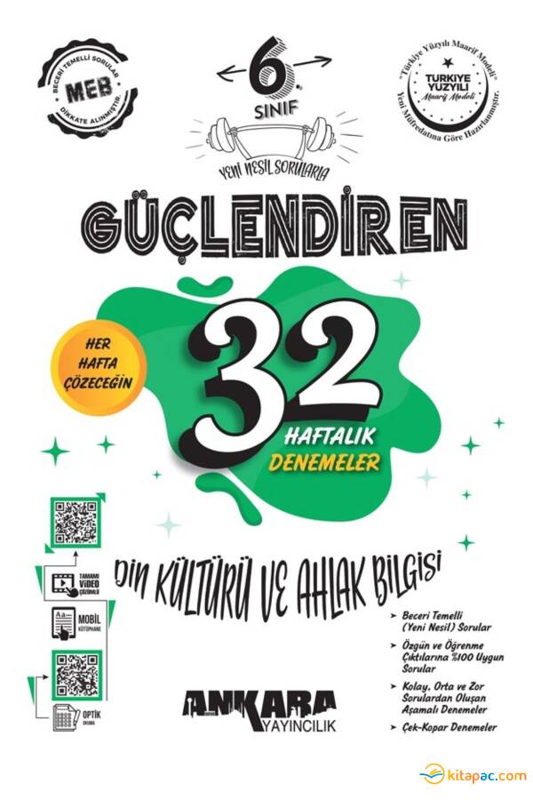 ANKARA 6.Sınıf DİN KÜLTÜRÜ GÜÇLENDİREN 32 HAFTALIK DENEME - 1