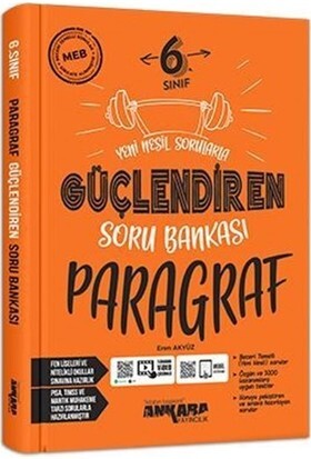 ANKARA 6.Sınıf GÜÇLENDİREN PARAGRAF SORU BANKASI - ANKARA YAYINLARI