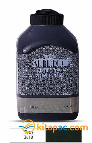 ARTDECO AKRİLİK BOYA 500 ml Siyah - 1