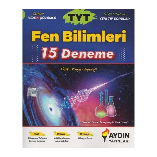AYDIN TYT FEN BİLİMLERİ 15 li DENEME - AYDIN YAYINLARI