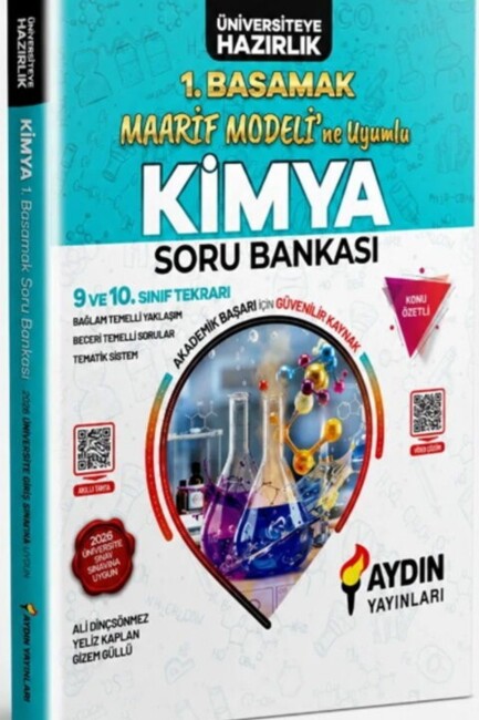 AYDIN TYT KİMYA MAARİF MODELİNE UYUMLU 1.BASAMAK SORU BANKASI - AYDIN YAYINLARI