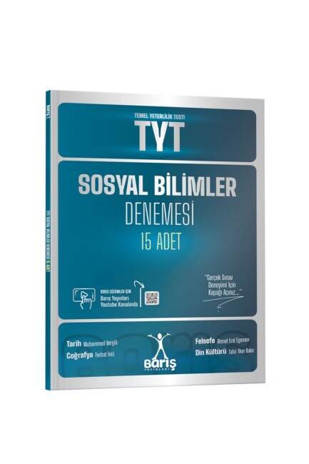 BARIŞ YAYINLARI TYT SOSYAL BİLİMLER 15 ADET DENEME - BARIŞ YAYINLARI
