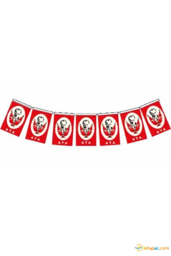 BÜYÜK İPLİ KAĞIT BAYRAK ATALI - 1