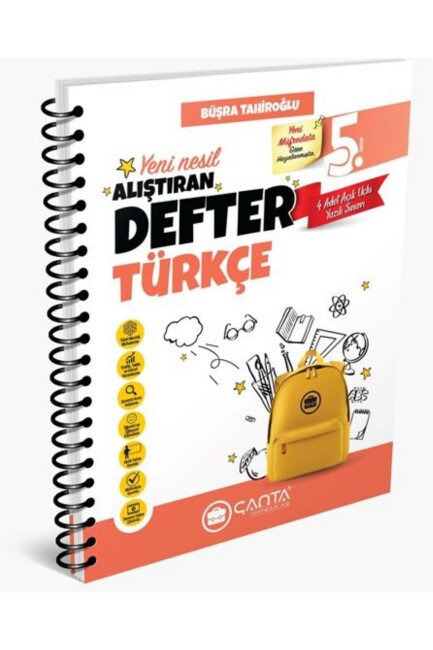 ÇANTA 5.SINIF TÜRKÇE ALIŞTIRAN DEFTER - ÇANTA YAYINLARI