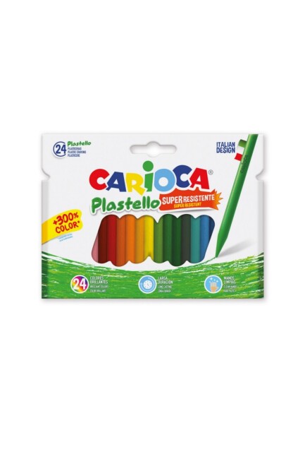 CARİOCA PASTEL BOYA KALEMİ 24 RENK ELLERİ KİRLETMEYEN YIKANABİLİR - CARİOCA