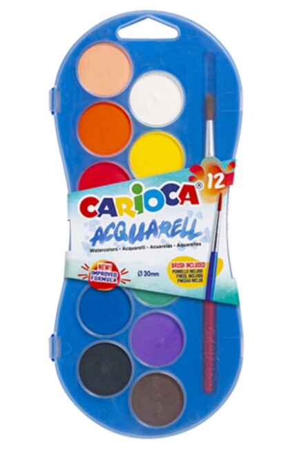 CARİOCA SULU BOYA 30 MM 12 RENK - CARİOCA