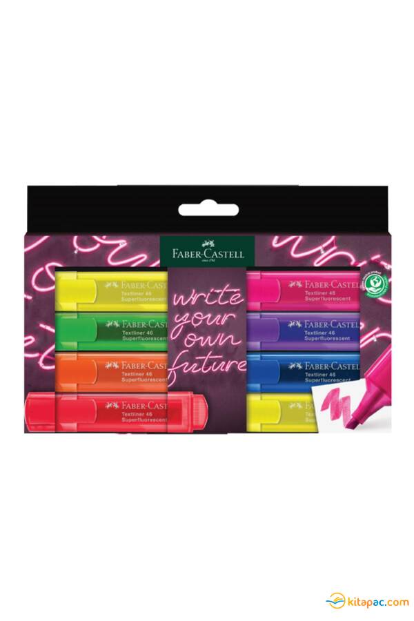 FABER CASTELL TEXLİNER 46 ŞEFAF G GenZ FOSFORLU KALEM 8'Lİ PAKET - 1