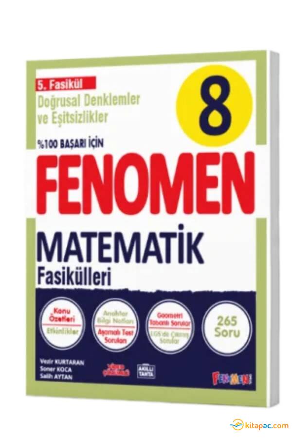 FENOMEN 8.Sınıf MATEMATİK 5.Fasikül DOĞRUSAL DENKLEMLER VE EŞİTSİZLİKLER - 1