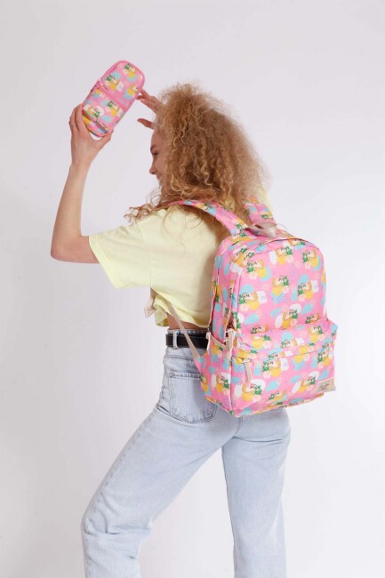 KAUKKO NATURE SIRT ÇANTASI Pink Slotsh - KAUKKO