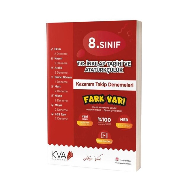 KORAY VAROL 8.Sınıf T.C. İNKİLAP TARİHİ ve ATATÜRKÇÜLÜK Kazanım Takip Denemeleri - KORAY VAROL YAYINLARI