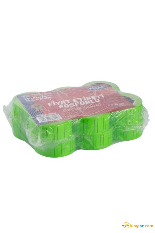 KRAF MOTEX ETİKET 12x21 MM FOSFORLU YEŞİL 12'Lİ - 1