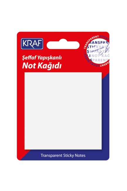 KRAF YAPIŞKANLI NOT KAĞIDI 76X76 50 yp Şeffaf 7676TR - KRAF