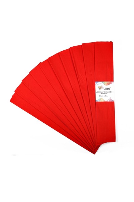 LİNO 10 ADET KRAPON KAĞIDI (50x200cm) - KIRMIZI - LİNO