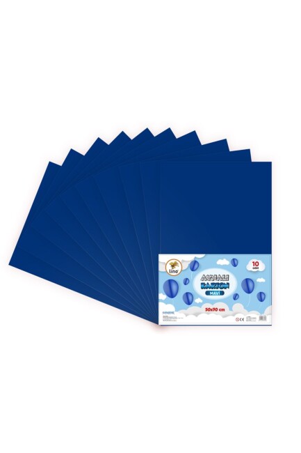 LİNO 50x70 METALİK AYNALI FON KARTONU - MAVİ - LİNO