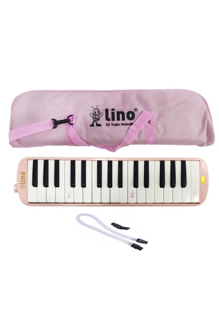 LİNO LN-32K Tuşlu MELODİKA BEZ ÇANTALI Pastel Pembe - LİNO