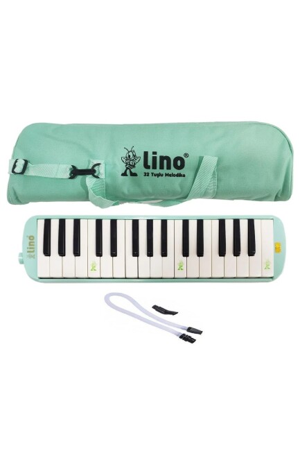 LİNO LN-32K Tuşlu MELODİKA BEZ ÇANTALI Pastel Yeşil - LİNO