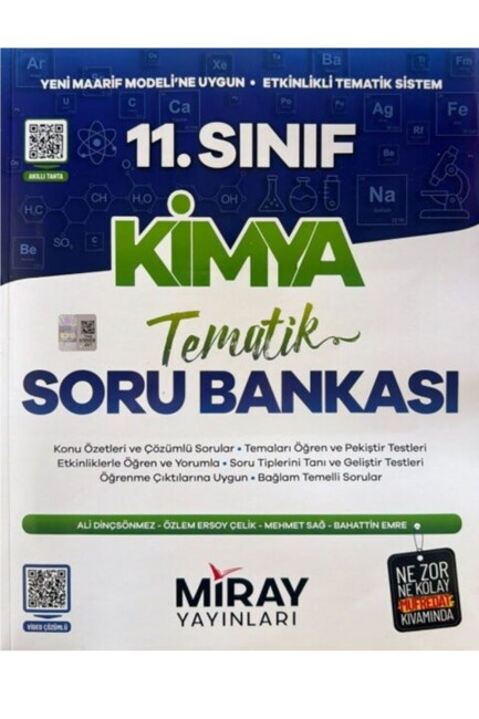 MİRAY 11.SINIF KİMYA TEMATİK SORU BANKASI - MİRAY YAYINLARI