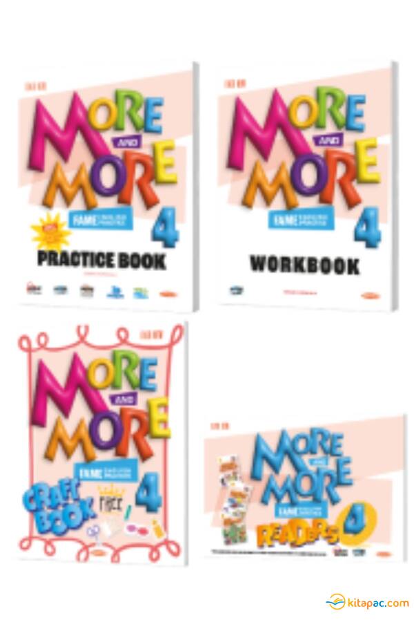 MORE & MORE 4.SINIF PRACTICE BOOK + WORKBOOK + READERS + CRAFT BOOK (4 LÜ SET) - 1