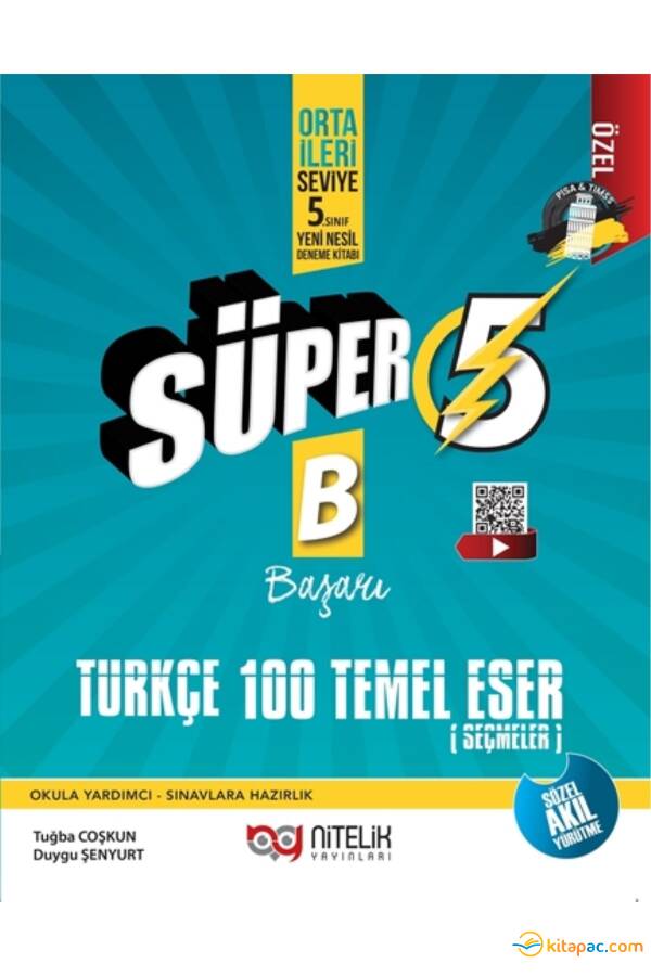 NİTELİK 5.Sınıf SÜPER TÜRKÇE 100 TEMEL ESER - B - 1