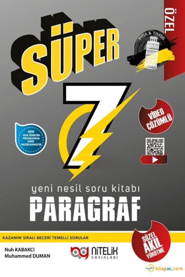 NİTELİK 7.Sınıf SÜPER PARAGRAF Soru Bankası - 1