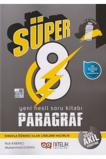 NİTELİK 8.SINIF SÜPER PARAGRAF YENİ NESİL SORU BANKASI - NİTELİK YAYINLARI