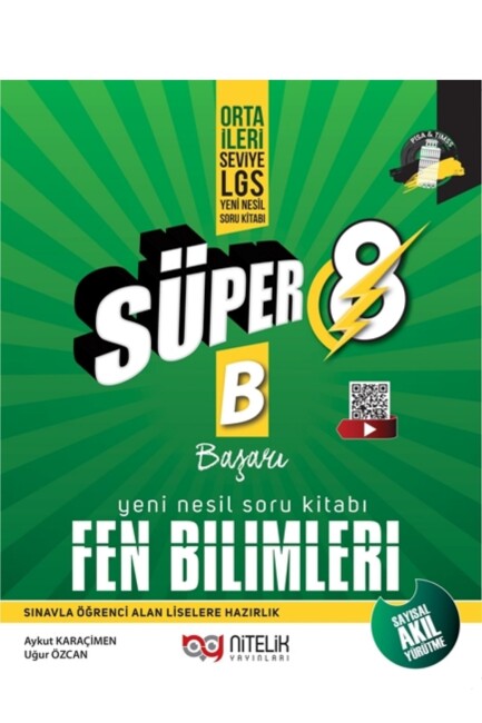 NİTELİK 8.SINIF SÜPER FEN BİLİMLERİ -B- YENİ NESİL SORU BANKASI - NİTELİK YAYINLARI