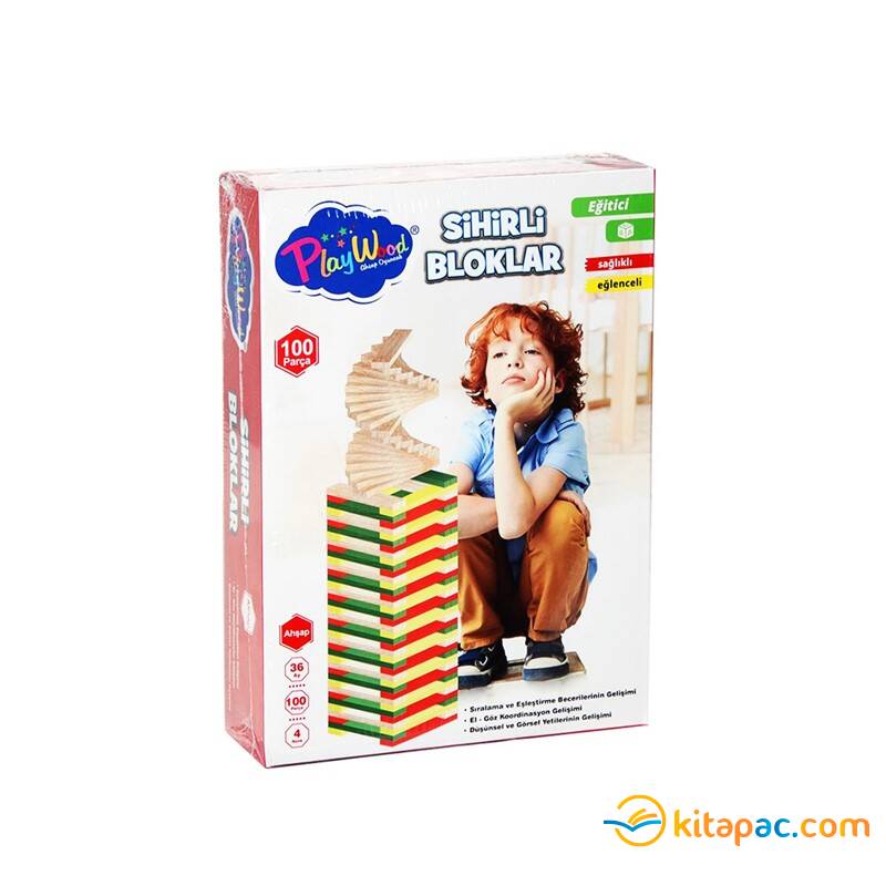 ONYIL PLAYWOOD AHŞAP 100 PARÇA SİHİRLİ BLOKLAR - 1