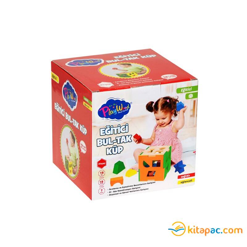 ONYIL PLAYWOOD AHŞAP EĞİTİCİ BUL TAK KÜP - 1
