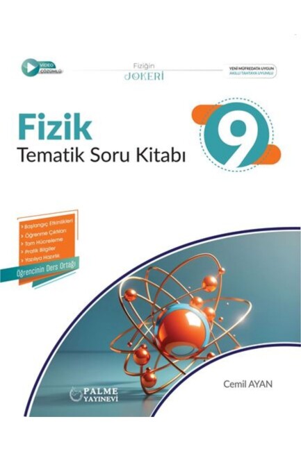 PALME 9.Sınıf JOKER FİZİK TEMATİK Soru Kitabı - PALME YAYINLARI