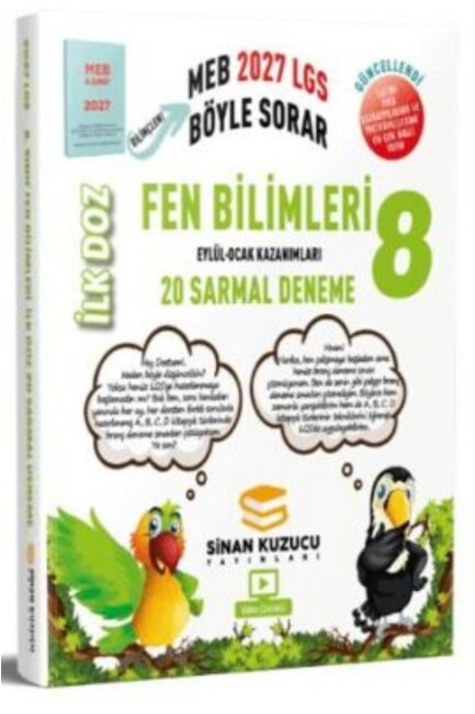 SİNAN KUZUCU 2026 8.Sınıf FEN BİLİMLERİ İLK DOZ SARMAL BRANŞ DENEMELERİ - SİNAN KUZUCU YAYINLARI