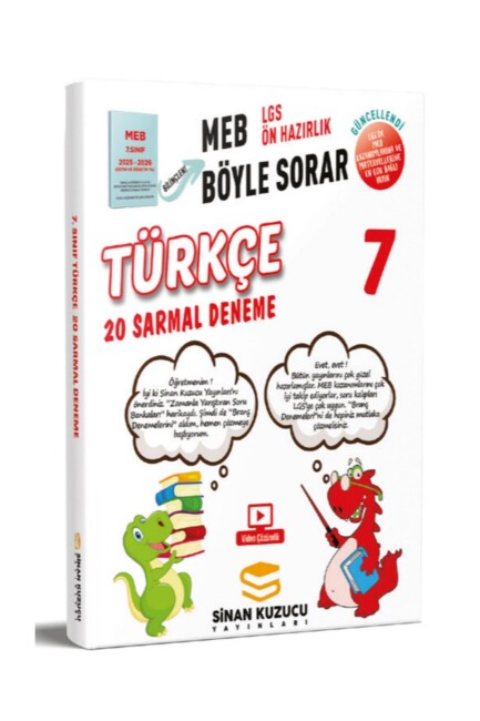 SİNAN KUZUCU 7.Sınıf TÜRKÇE İLK DOZ SARMAL BRANŞ DENEMELERİ - 2026 - SİNAN KUZUCU YAYINLARI