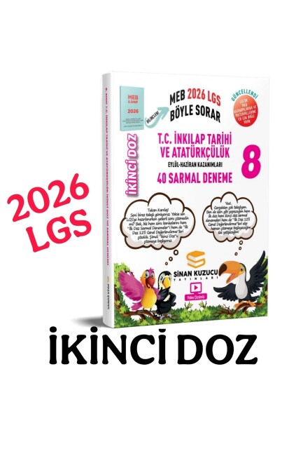 SİNAN KUZUCU 8.Sınıf İNK.TARİHİ İKİNCİ DOZ SARMAL BRANŞ DENEMELERİ - 2026 - SİNAN KUZUCU YAYINLARI