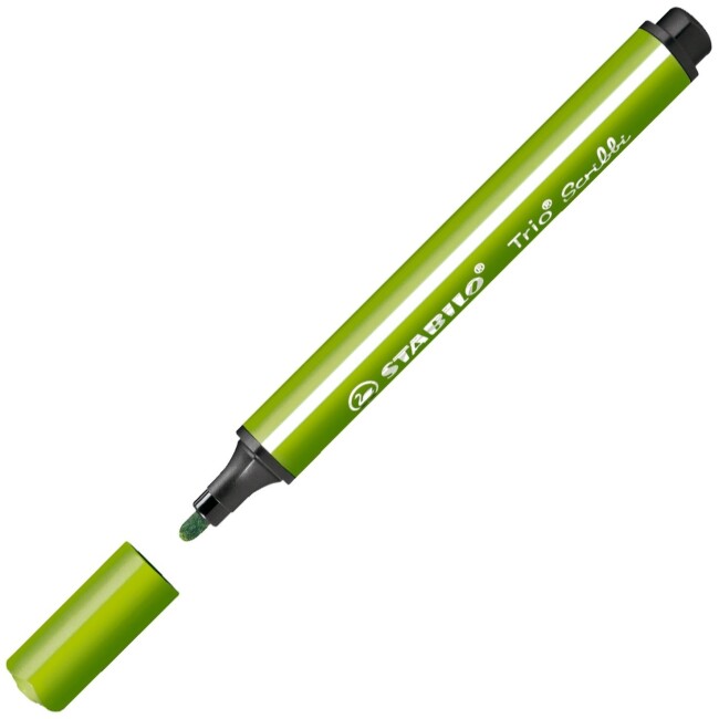 STABİLO Trio Scribbi YAYLI UÇLU KEÇELİ KALEM - AçıkYeşil - STABILO