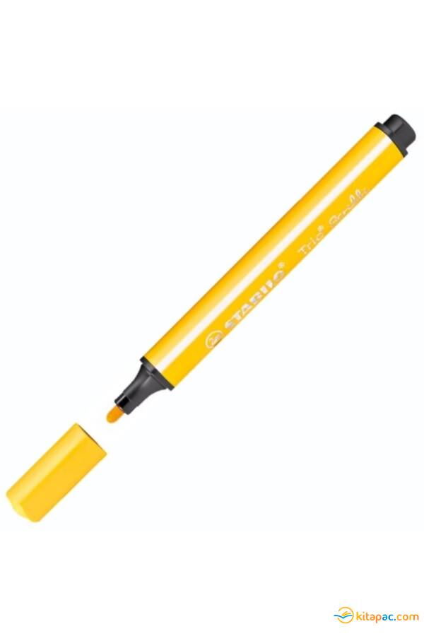 STABİLO Trio Scribbi YAYLI UÇLU KEÇELİ KALEM - Sarı - 1