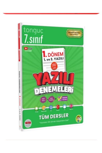 TONGUÇ 7.SINIF YAZILI DENEMELERİ 1.DÖNEM 1.VE 2.YAZILI - TONGUÇ YAYINLARI