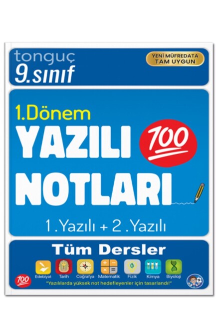 TONGUÇ 9.SINIF YAZILI NOTLARI 1.DÖNEM 1.VE 2.YAZILI - TONGUÇ YAYINLARI