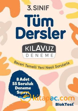 TUDEM 3.Sınıf BLOK TEST TÜM DERSLER KILAVUZ DENEME - 1