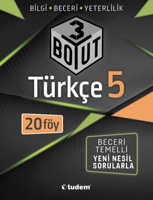 TUDEM 5.Sınıf TÜRKÇE 3 BOYUT Yeni Nesil Soru Bankası - TUDEM EĞİTİM YAYINLARI