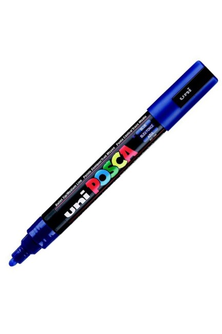 UNİ POSCA PC-5M SU BAZLI 1,8-2,5mm.POSTER MARKÖR - Mavi - POSCA