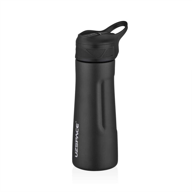 VAGON LİFE UZSPACE MATARA PASLANMAZ ÇELİK PİPETLİ 520 ml Siyah - UZSPACE